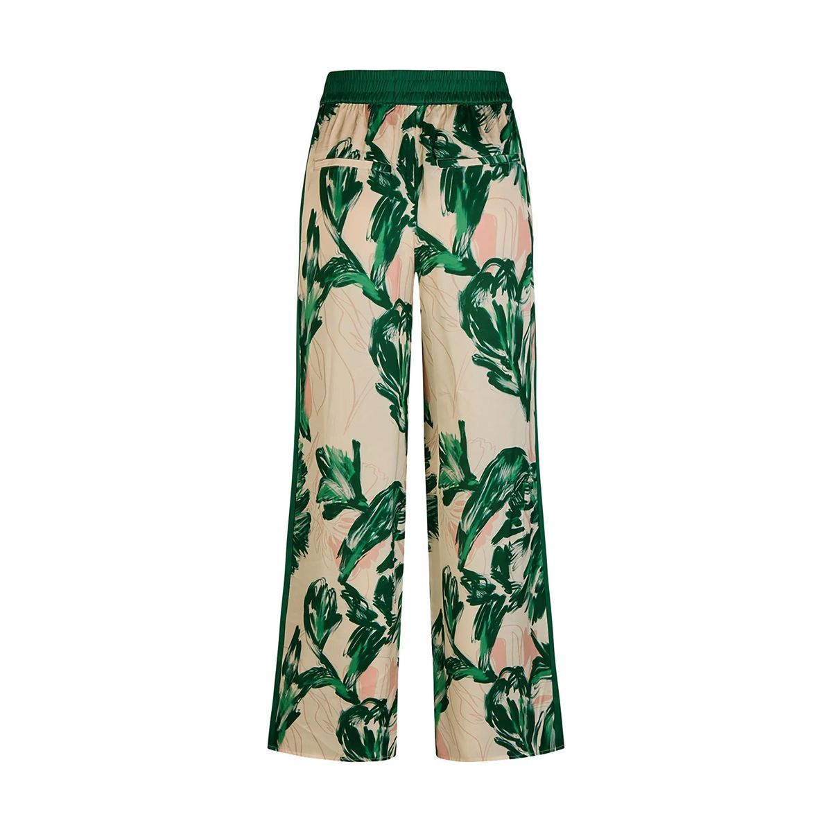 Loungewear-Hose aus Viskosesatin mit Blumendruck