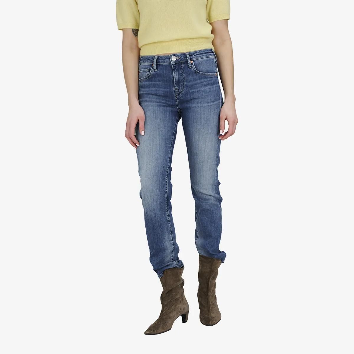 Schmal geschnittene Cropped Jeans Piper