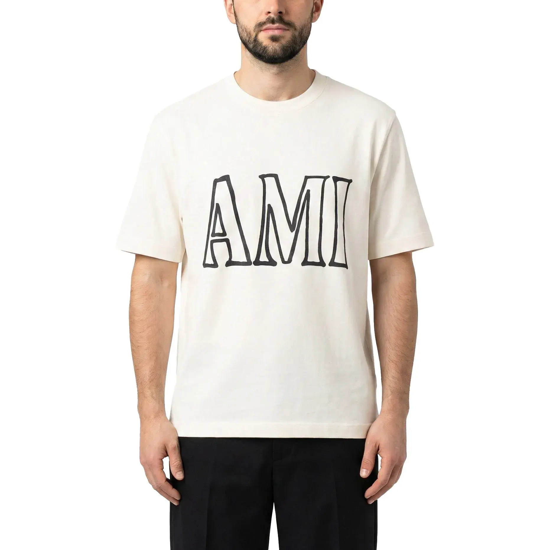 Off-White Baumwoll T-Shirt mit Logo-Print