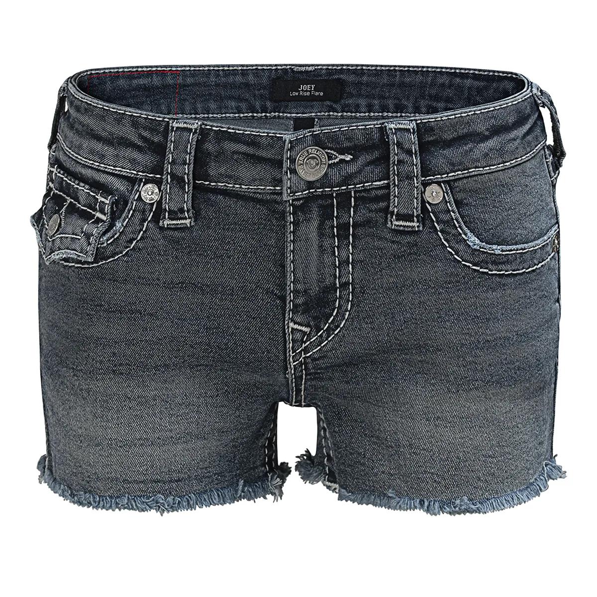 Jeansshorts mit ausgefranstem Saum