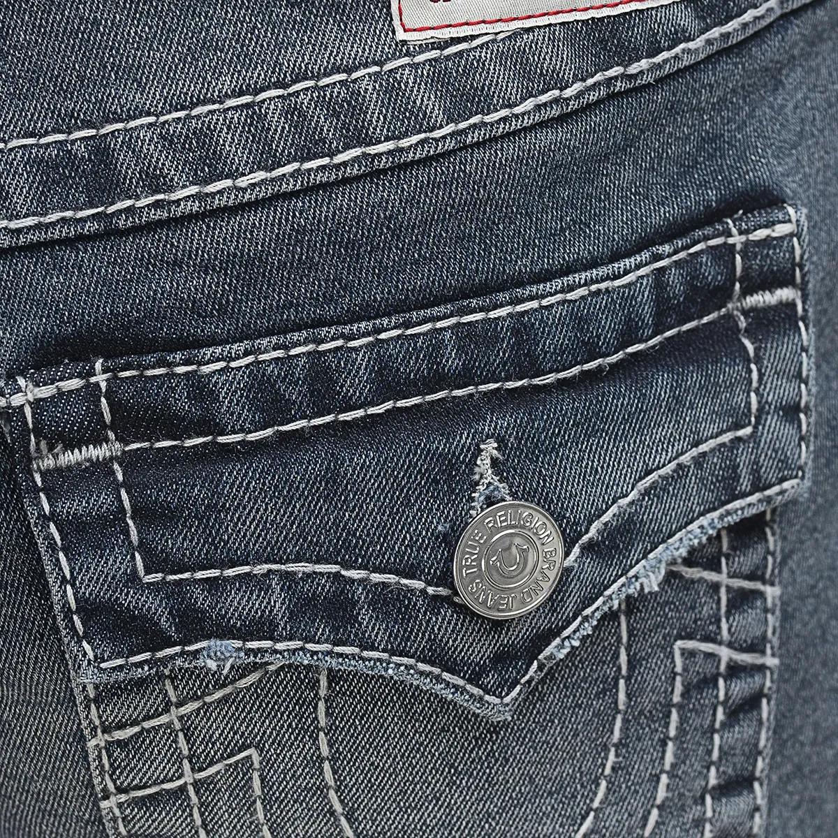 Jeansshorts mit ausgefranstem Saum