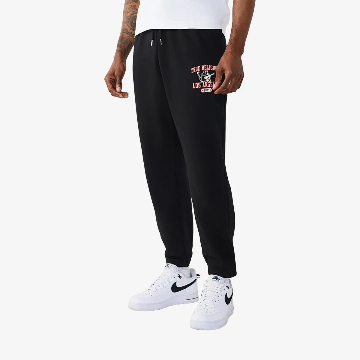 Schwarze Fleece Los Angeles Jogginghose