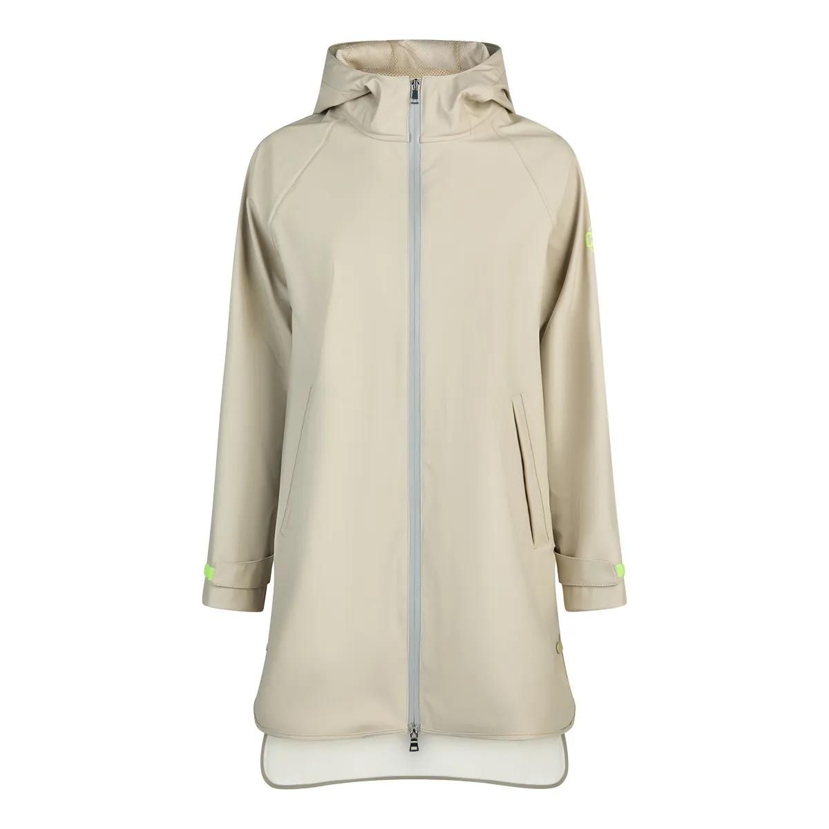 Minimalistischer wasserdichter Regenmantel mit Kapuze