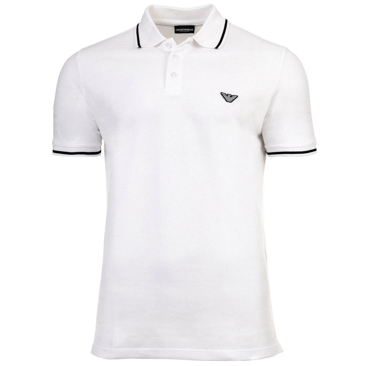 Herren Piqué-Poloshirt in Weiß