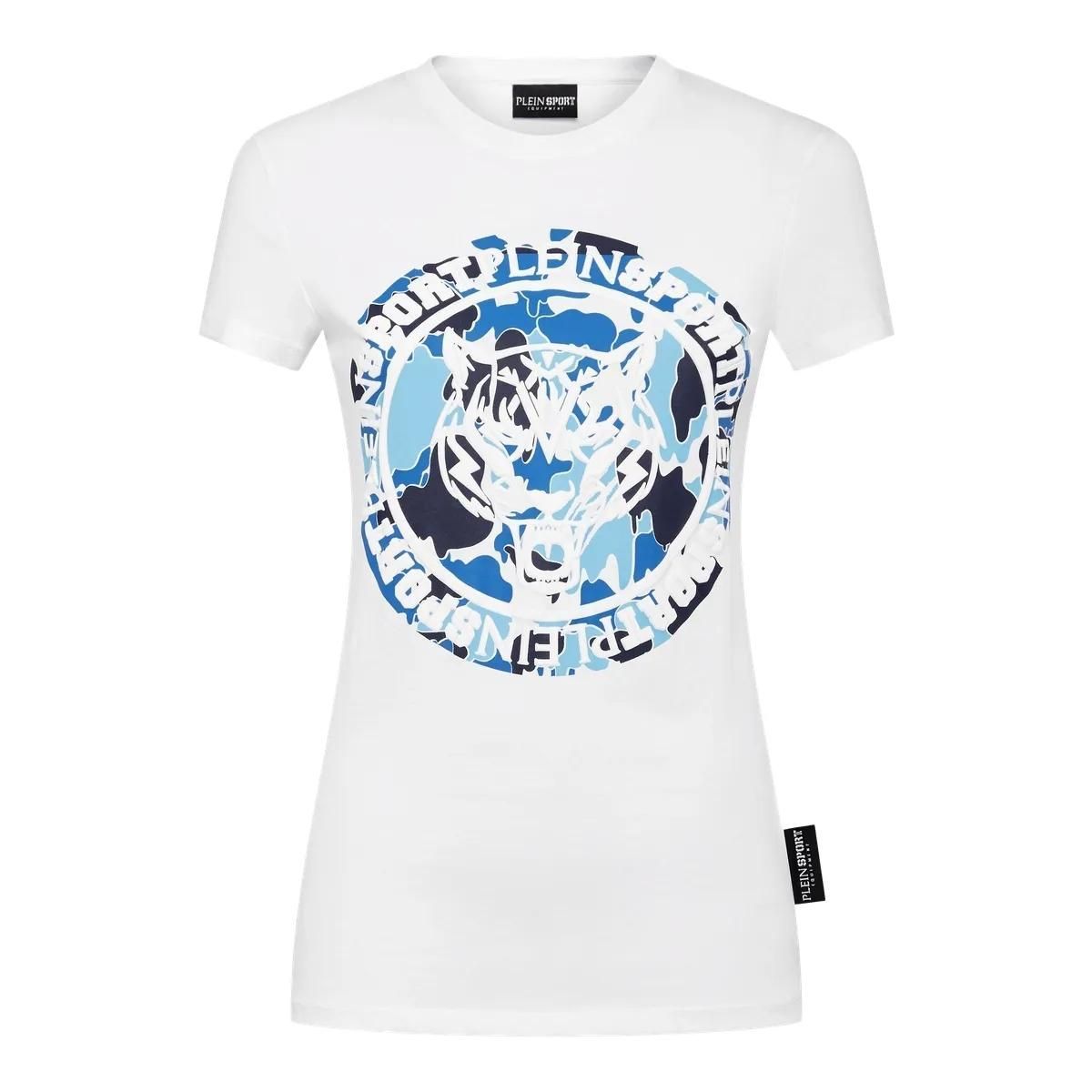 Weißes Slim-Fit-Tiger-T-Shirt