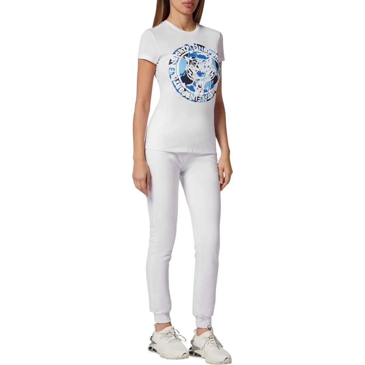 Weißes Slim-Fit-Tiger-T-Shirt