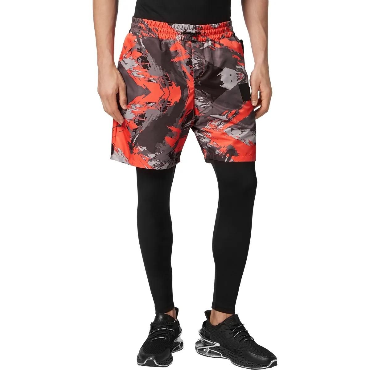 2-in-1-Aktiven-Shorts mit Camouflage-Print