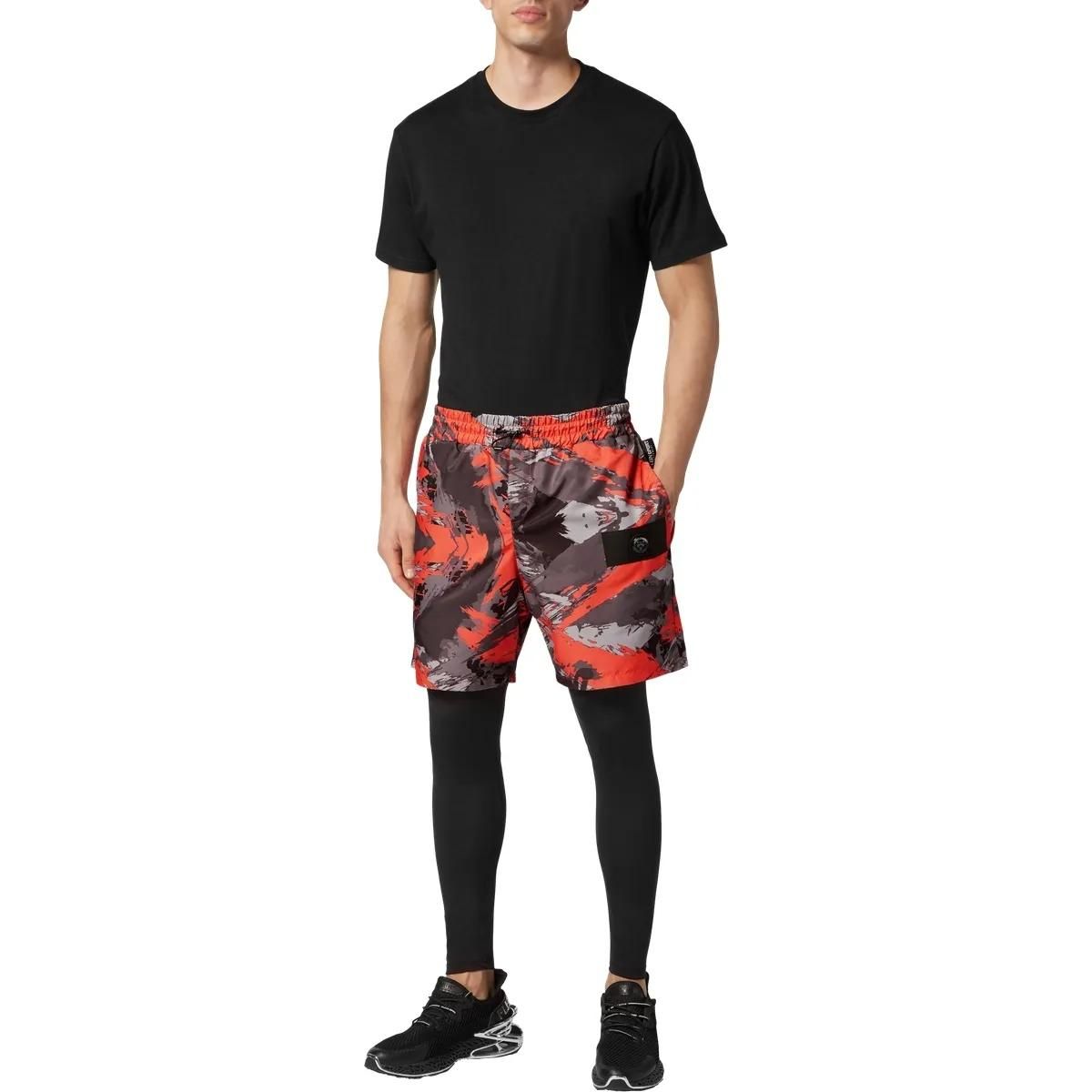 2-in-1-Aktiven-Shorts mit Camouflage-Print