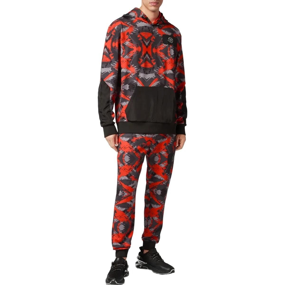 Fleece-Hoodie mit Camouflage-Print