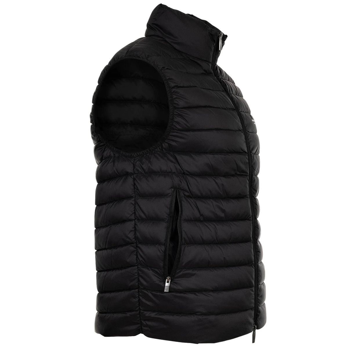 Schwarze gesteppte Daunenweste