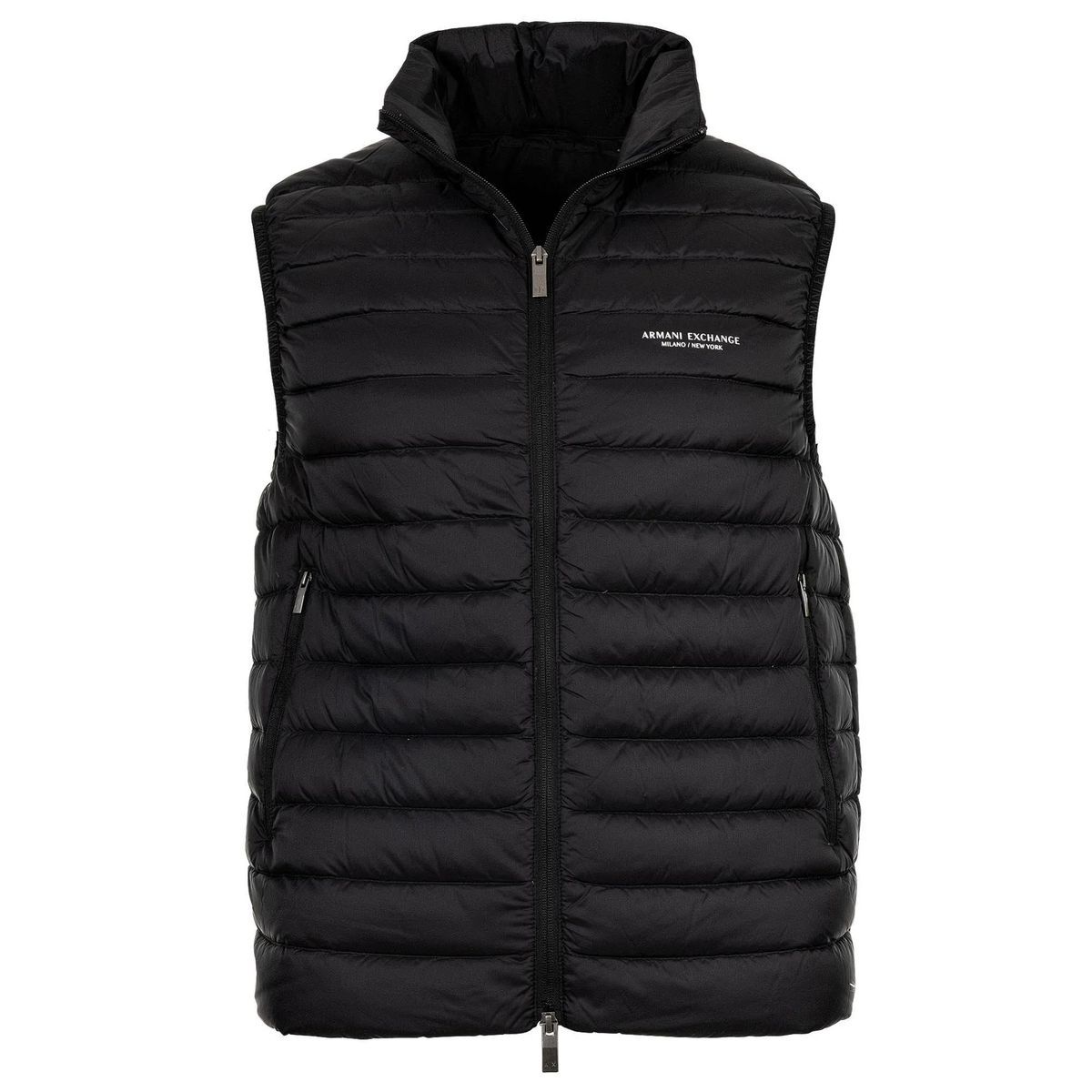 Schwarze gesteppte Daunenweste