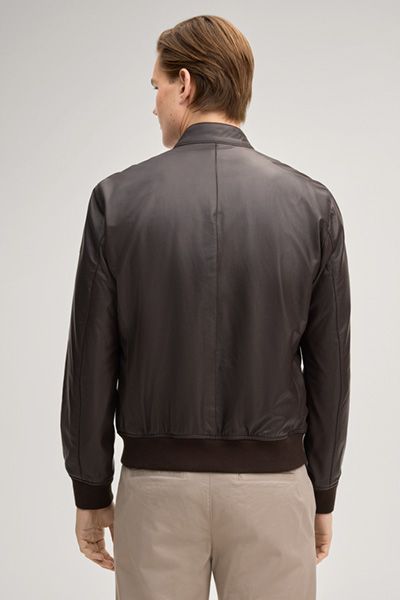 Windsor Lederjacke Braun Nappa Bomber Style Rippdetails