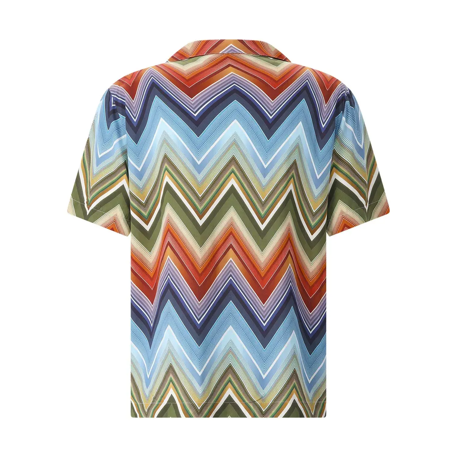 Buntes Zickzackmuster Viskosehemd