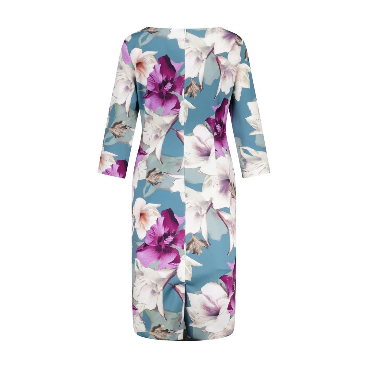 Cocktailkleid mit Blumenmuster und Ärmeln