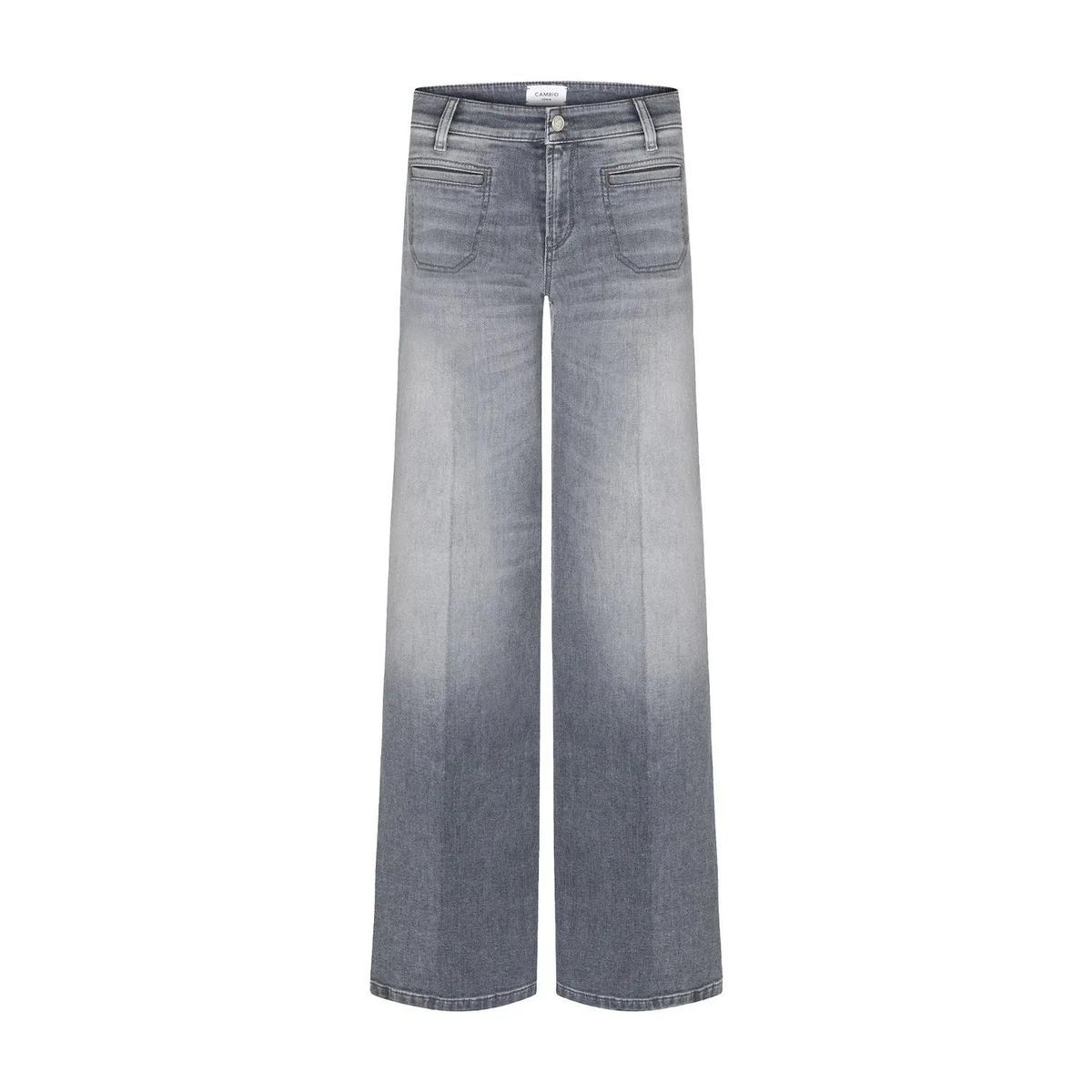 Weite Jeans aus Denim in Grau