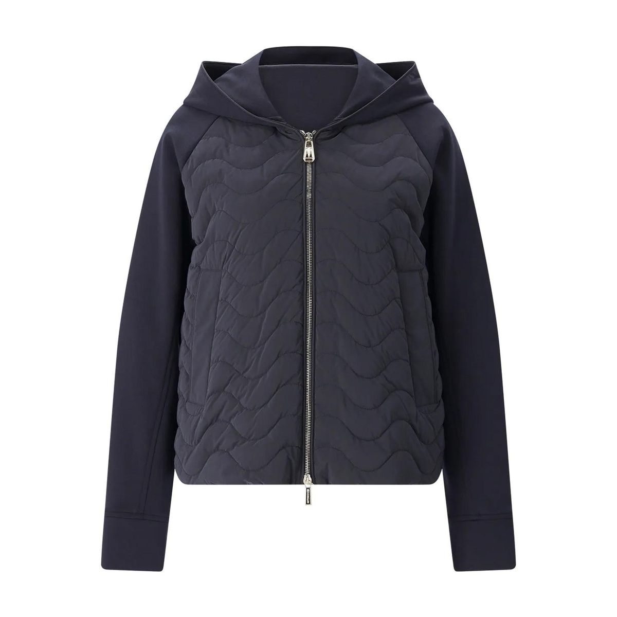 Gesteppte Übergangsjacke mit Kapuze und Reißverschluss