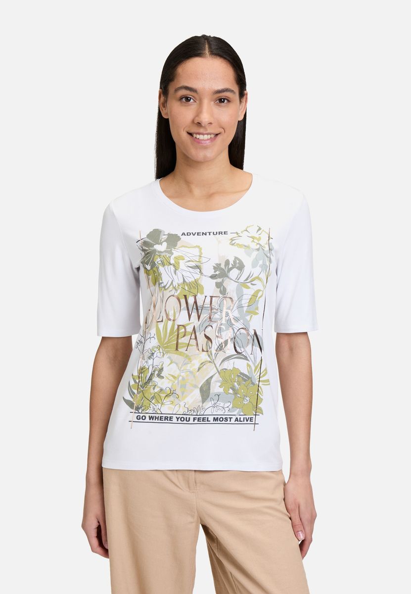 Basic-Shirt mit Blumendruck