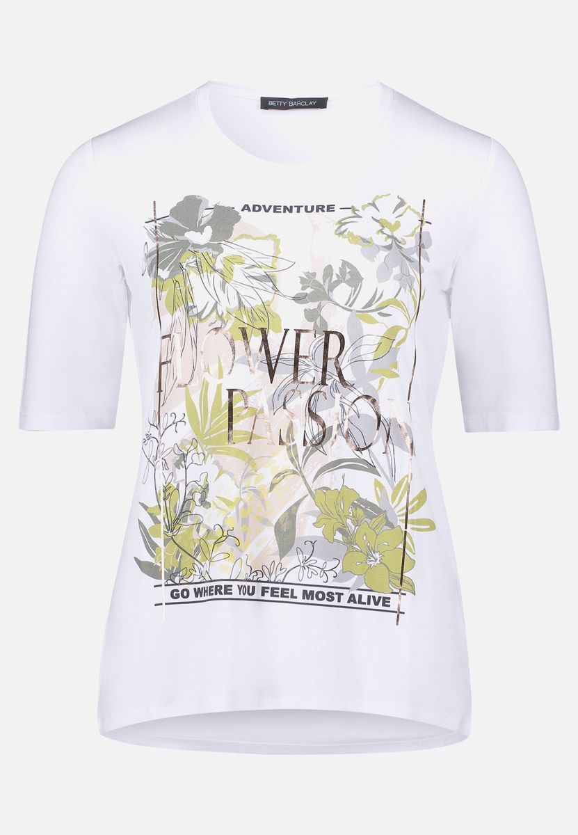 Basic-Shirt mit Blumendruck