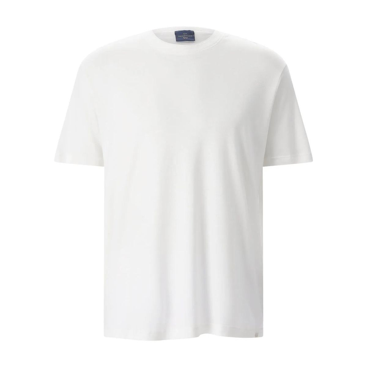 Klassisches Baumwollmisch-T-Shirt mit Rundhalsausschnitt