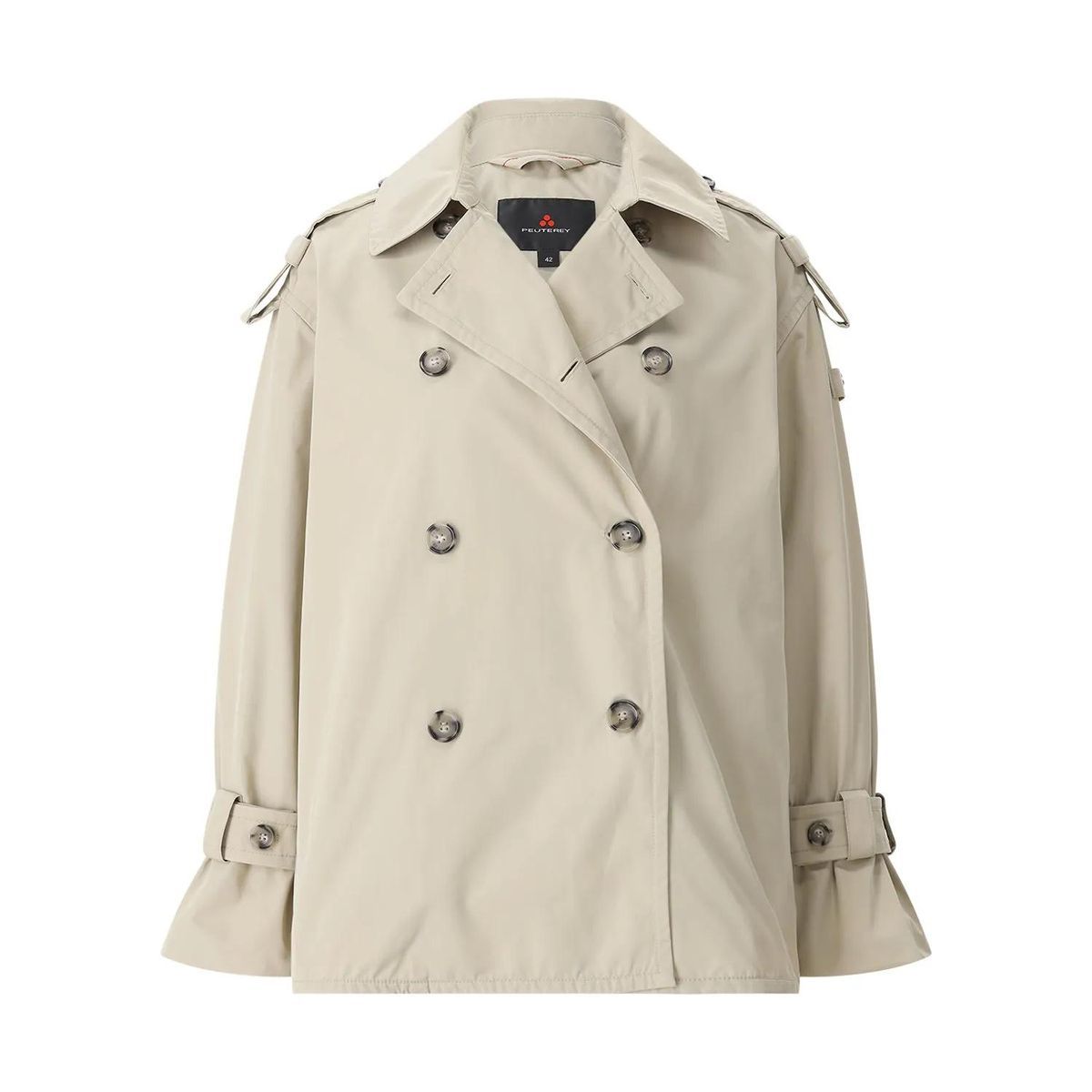 Kurzer zweireihiger Trenchcoat