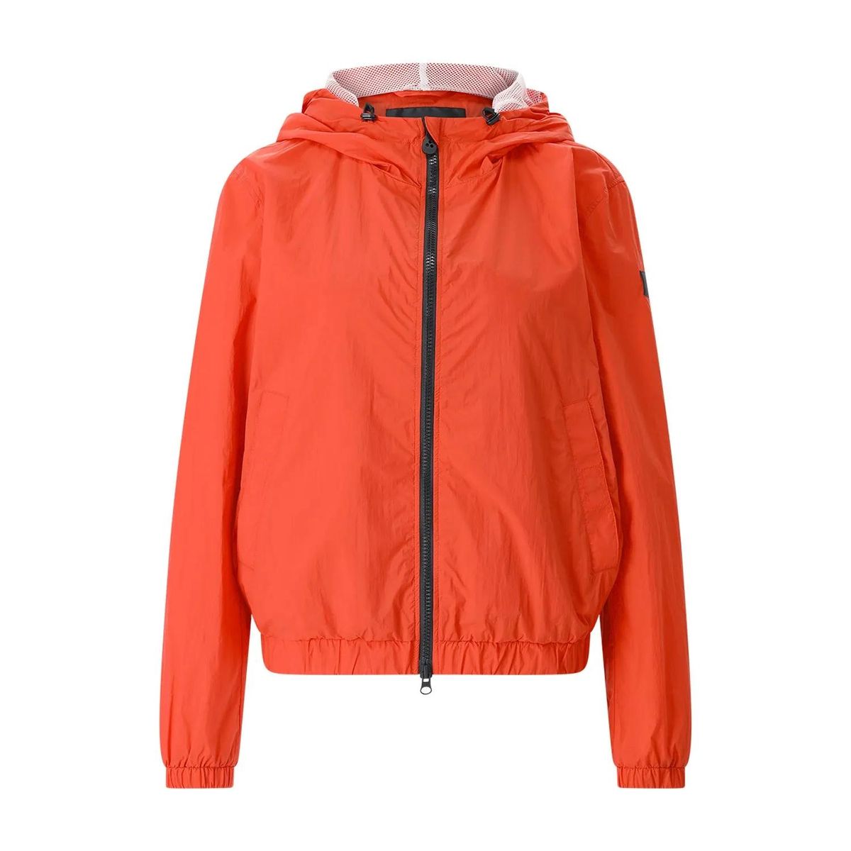 Kurze Windbreaker Jacke mit Kapuze