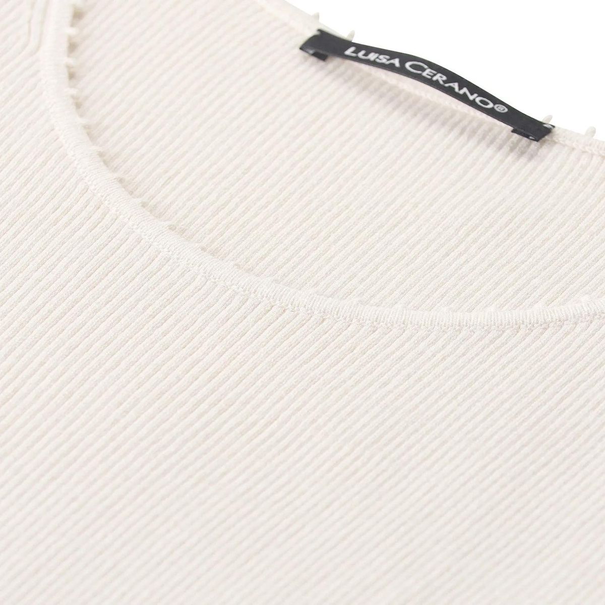 Geripptes, ärmelloses Stricktop