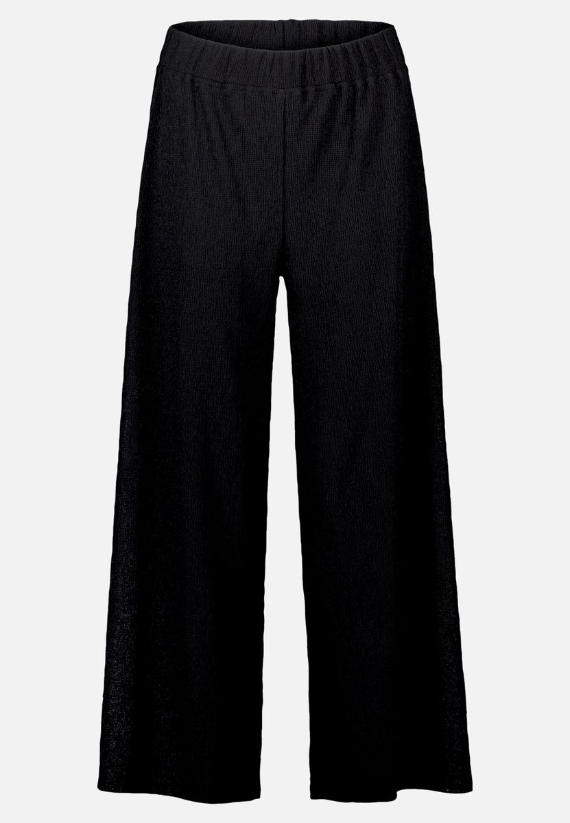 Strukturierte Culotte mit weitem Bein