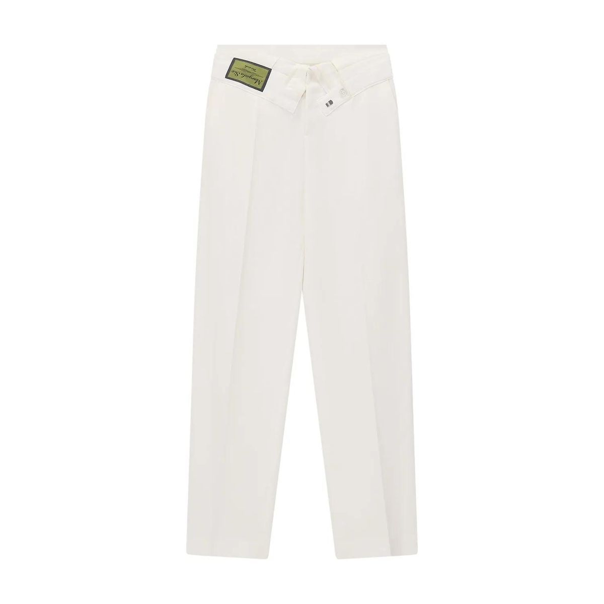 Gerade Wollmix Stoffhose