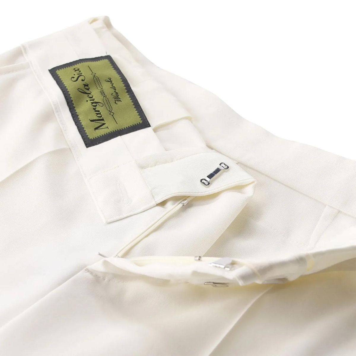 Gerade Wollmix Stoffhose