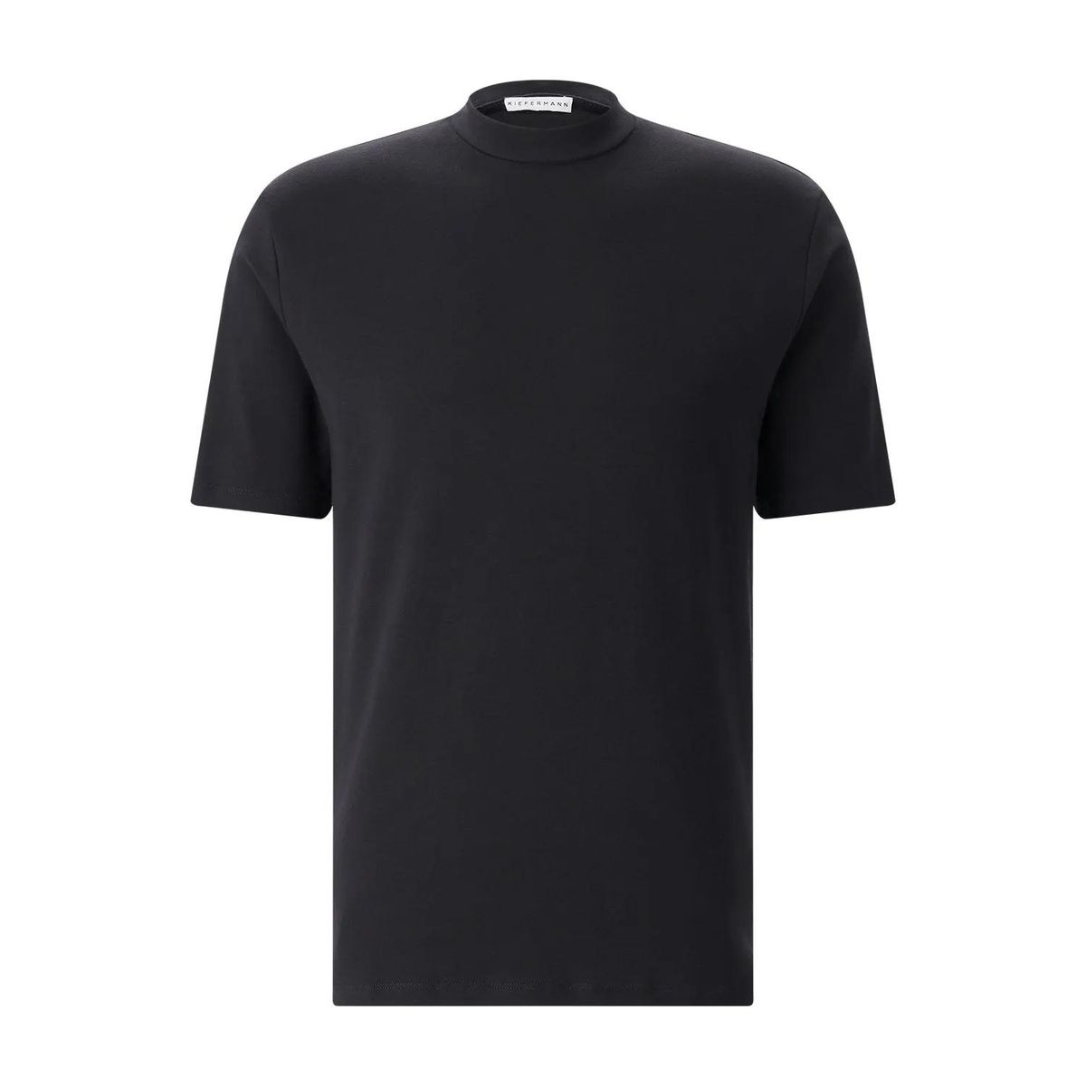 Minimalistisches Baumwoll-T-Shirt mit Stehkragen