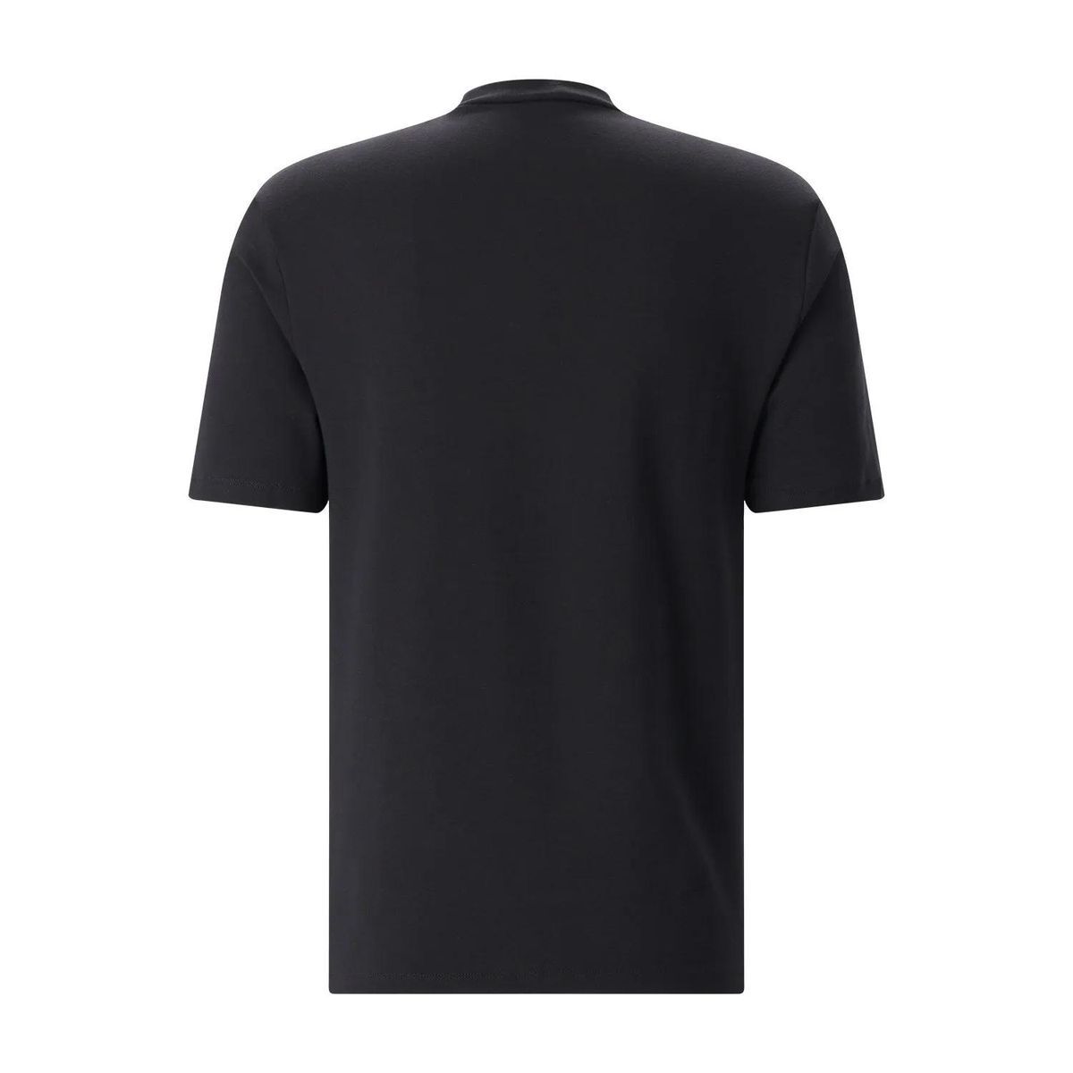 Minimalistisches Baumwoll-T-Shirt mit Stehkragen