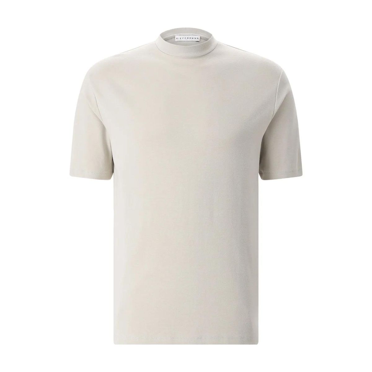 Minimalistisches Baumwoll-T-Shirt mit Stehkragen