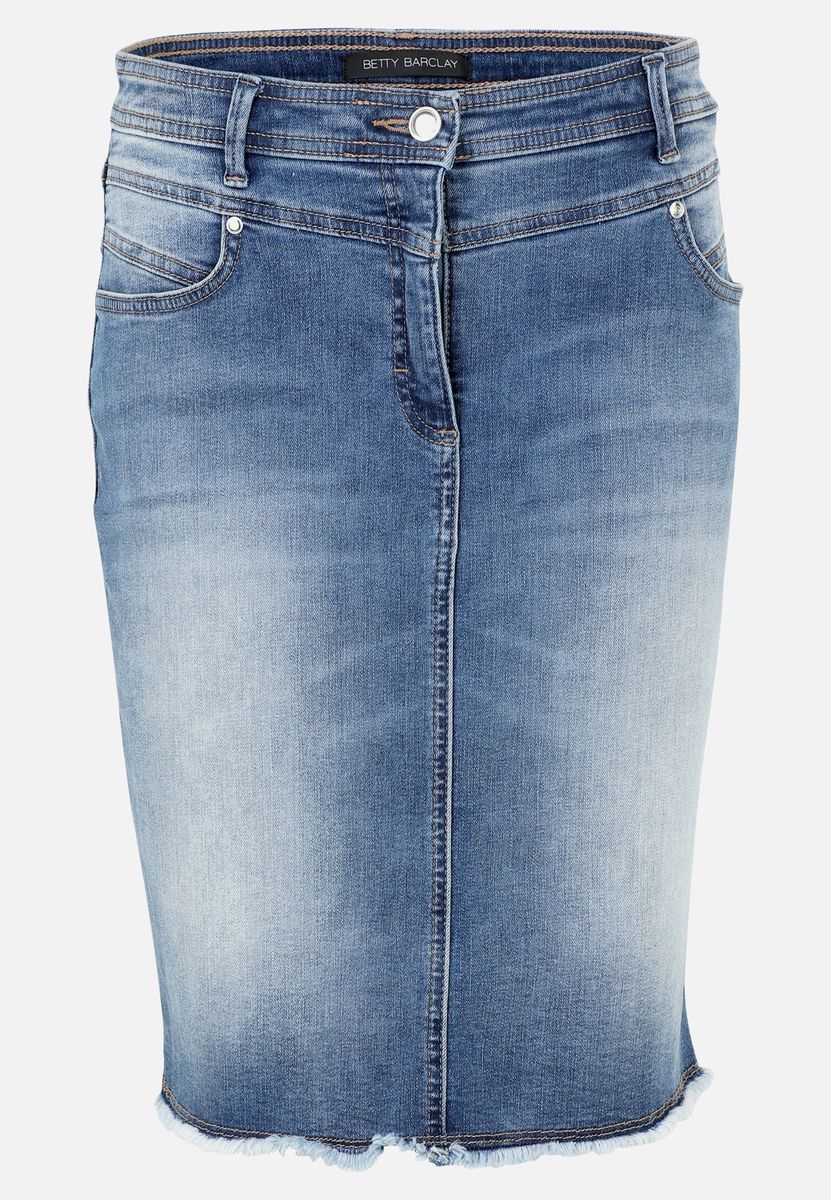 Jeansrock mit Fransen