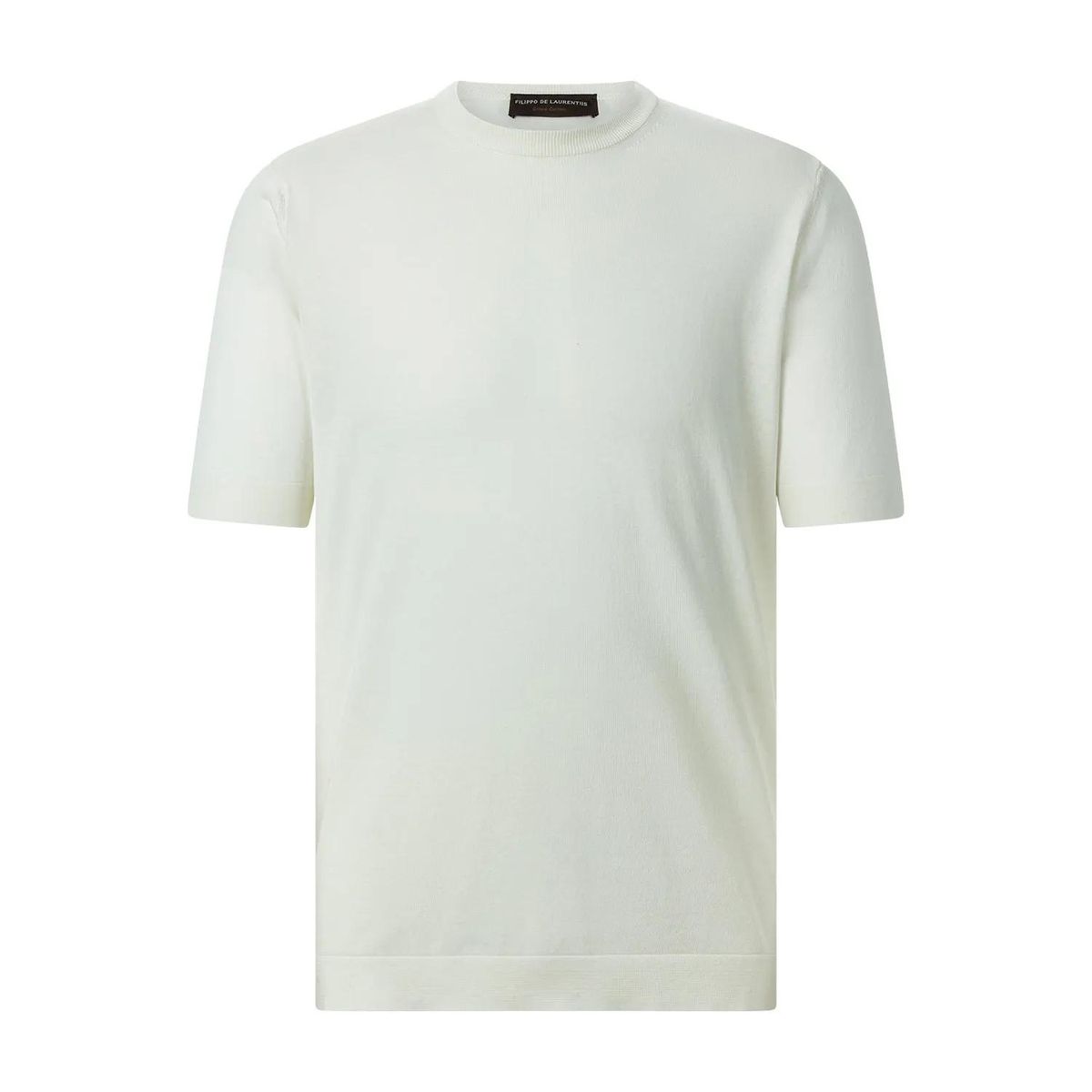 Feines Crêpe-Baumwoll T-Shirt mit kurzen Ärmeln