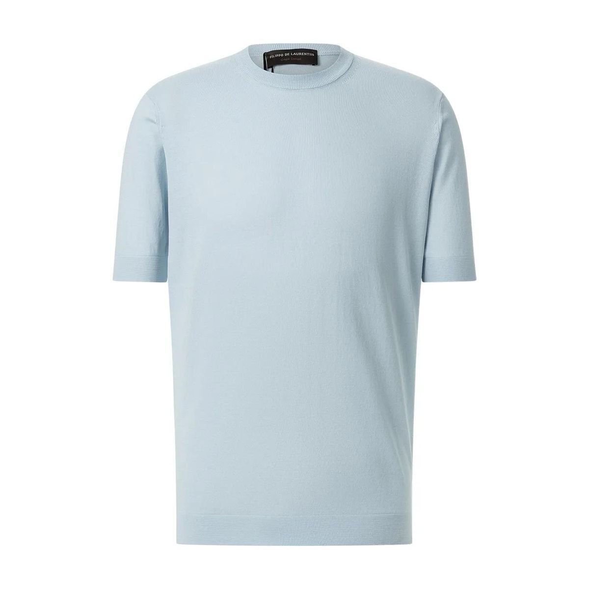 Feines Crêpe-Baumwoll T-Shirt mit kurzen Ärmeln