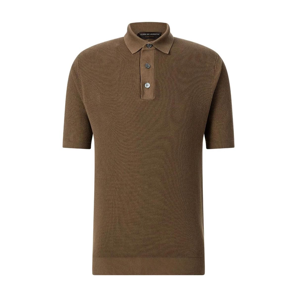 Elegantes Crêpe-Baumwoll-Poloshirt