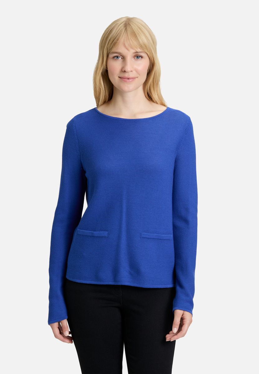 Feinstrickpullover im Boxy-Schnitt mit Taschen