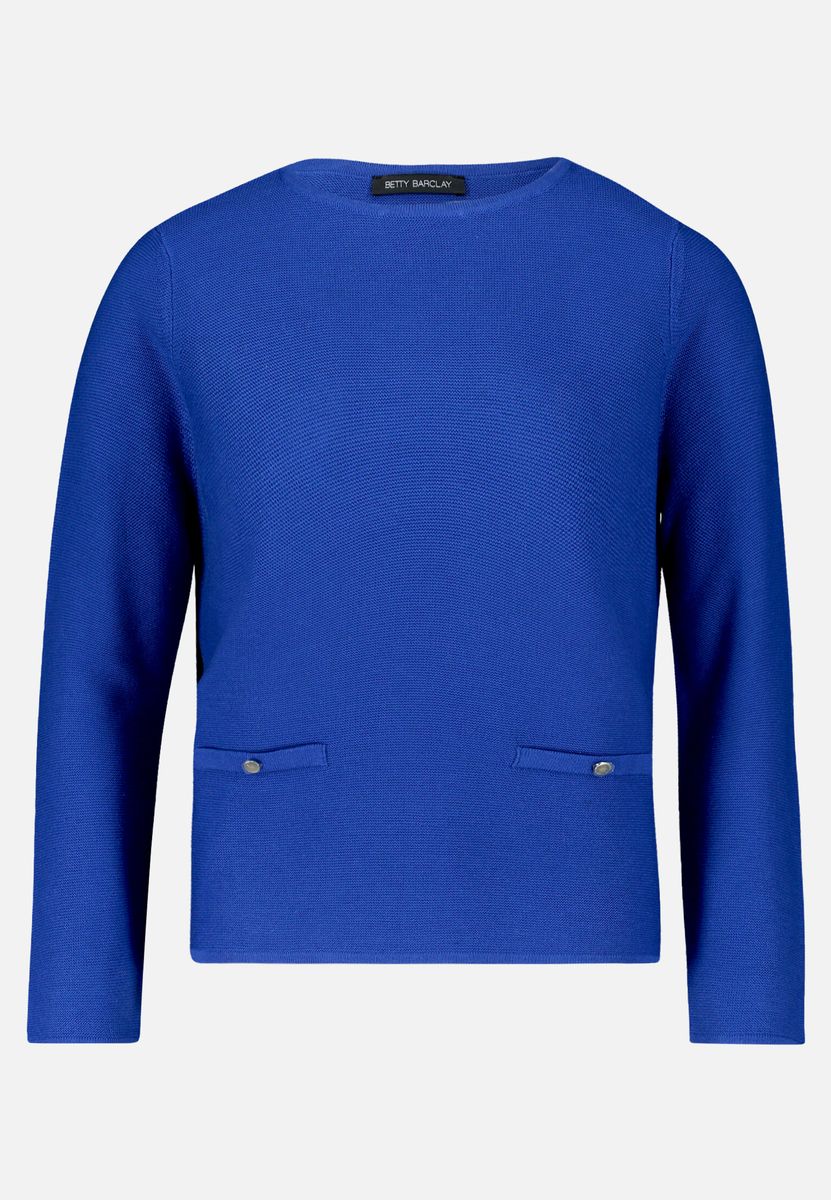 Feinstrickpullover im Boxy-Schnitt mit Taschen
