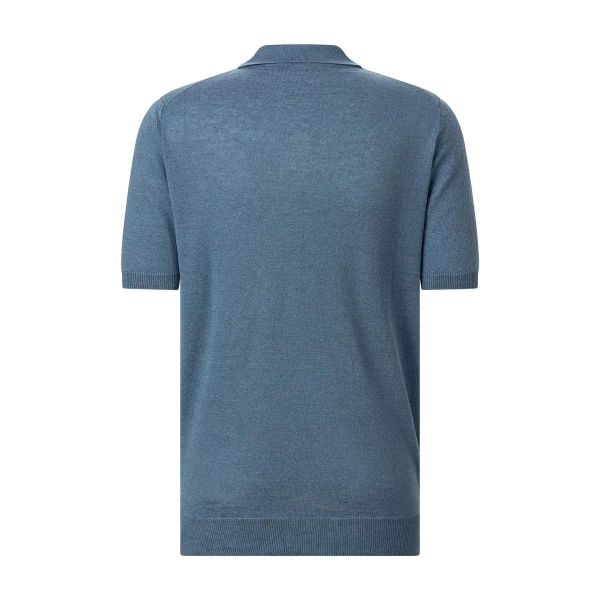 Gestricktes Polohemd aus Baumwolle und Leinen