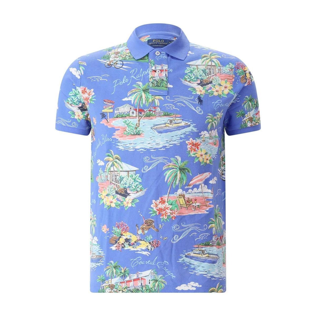 Polohemd mit Küstenmuster