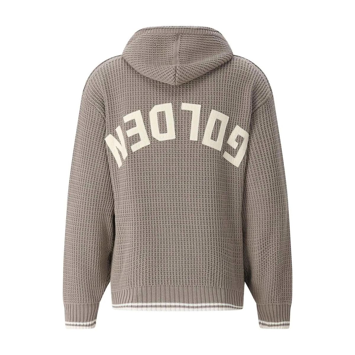 Hoodie aus strukturiertem Strick mit Logo