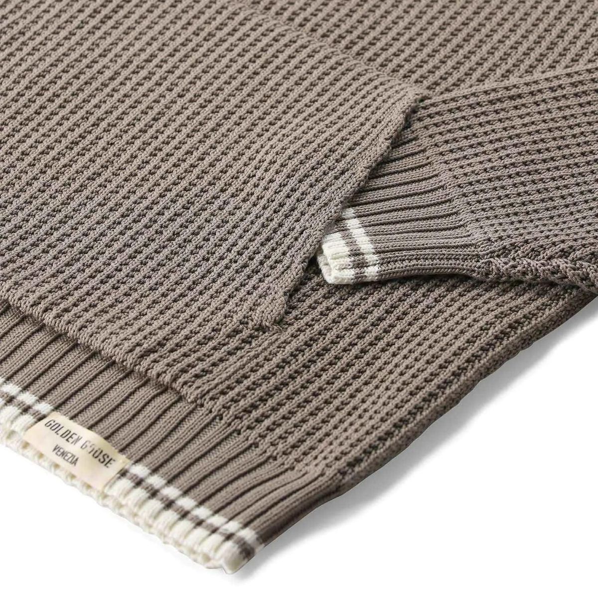 Hoodie aus strukturiertem Strick mit Logo