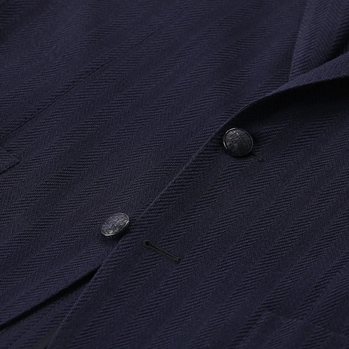 Fischgrätenmuster-Blazer aus Wollmischung