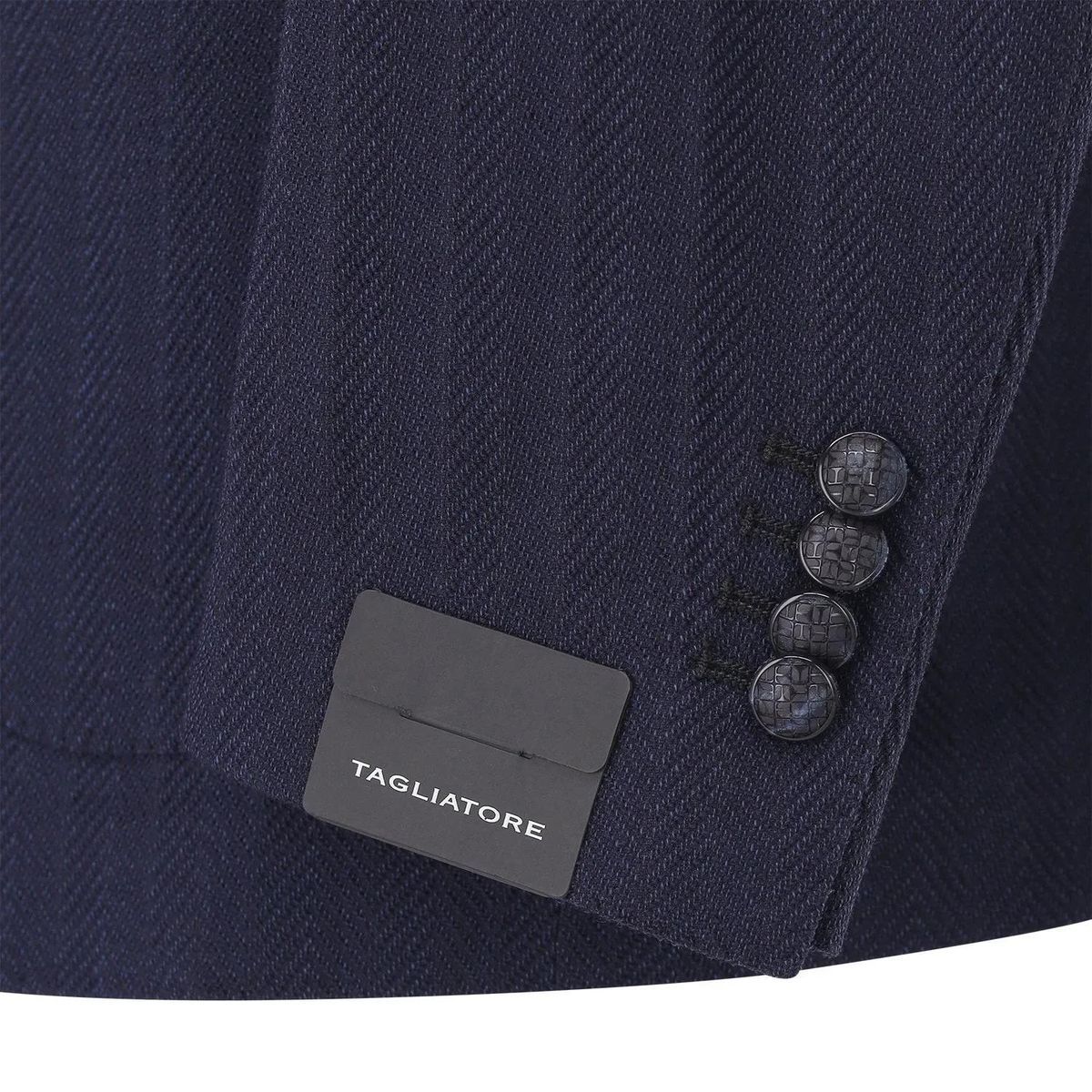 Fischgrätenmuster-Blazer aus Wollmischung