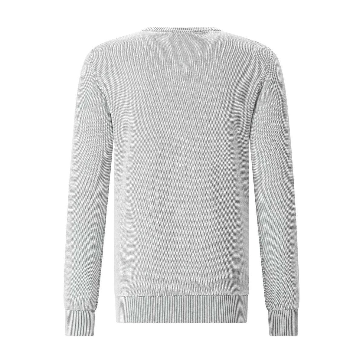 Klassischer Baumwoll-Strickpullover mit Rundhalsausschnitt