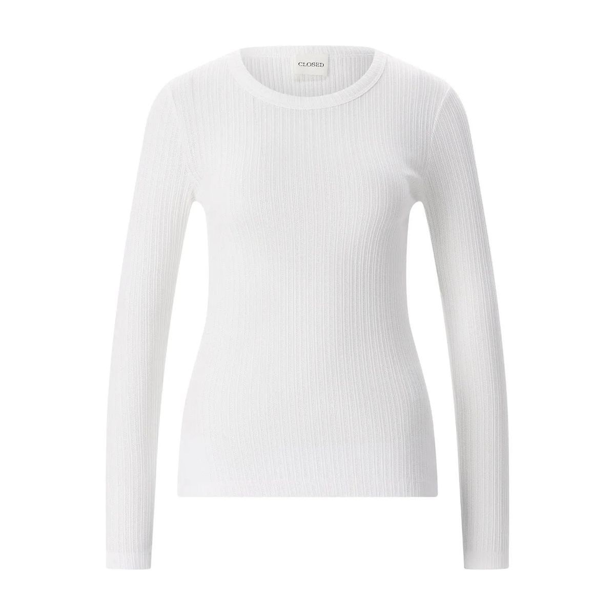 Langärmliges Rippstrickoberteil