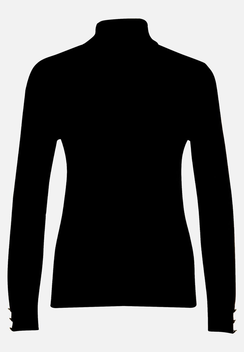 Elegantes Langarm Rollkragen Strickoberteil
