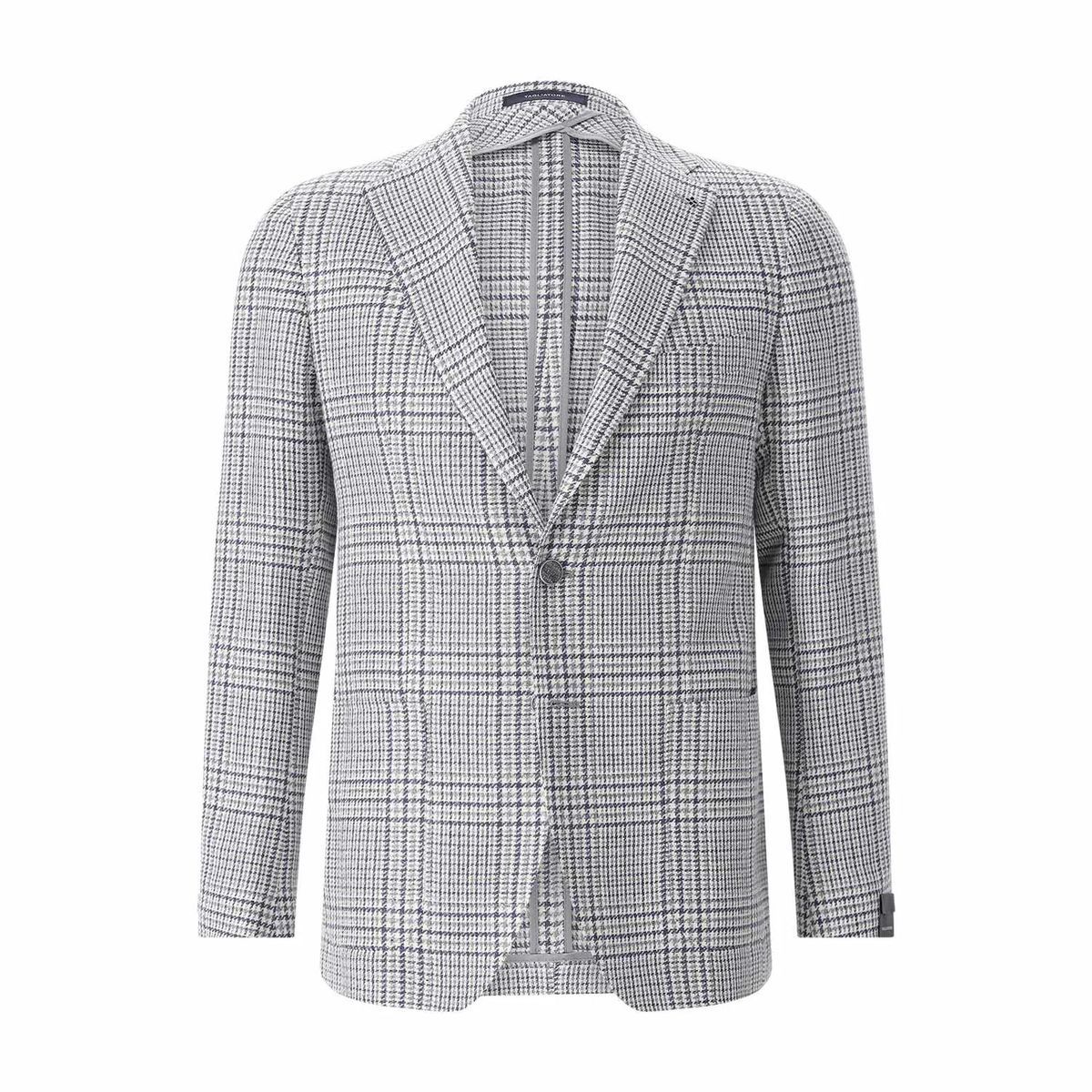 Gemusterter Wollmischung Einreiher-Blazer