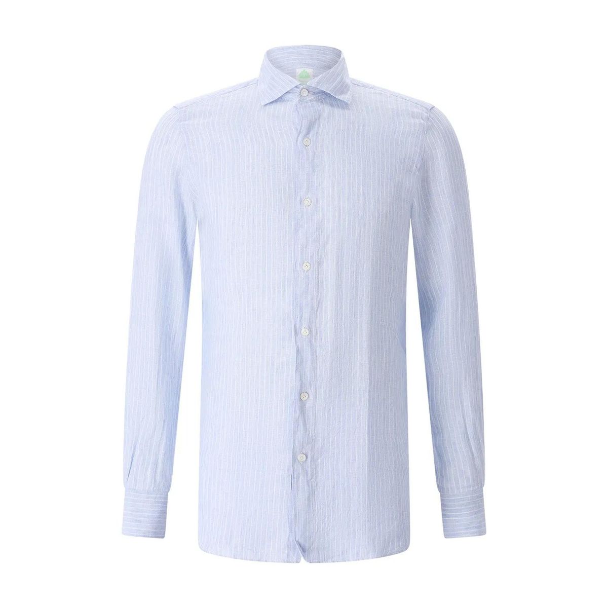 Gestreiftes Leinenhemd Langarm