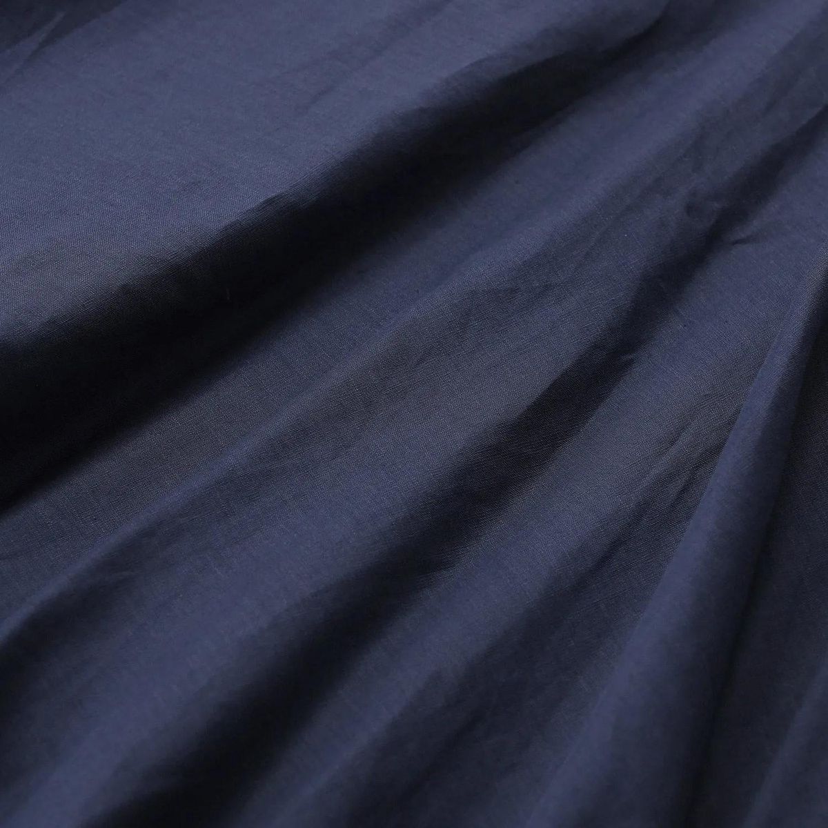 Eleganter marineblauer Leinen-Midi-Rock